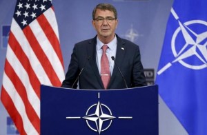 U.S. Defense Secretary Carter addresses a news conference during a NATO defence ministers meeting in Brussels